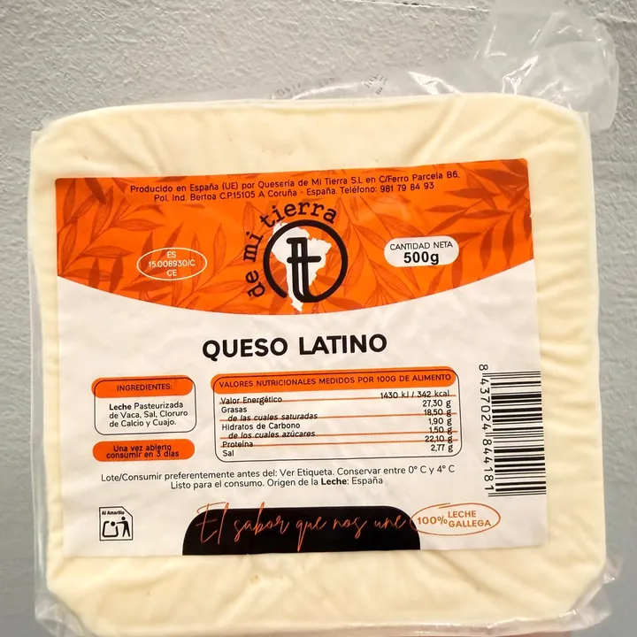 Queso latino fresco de 500 g
