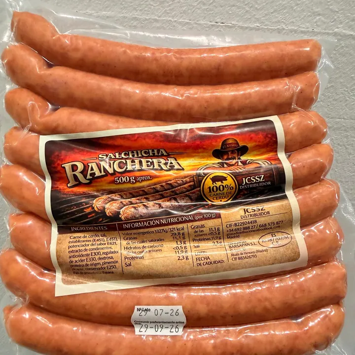 Salchicha ranchera 500 g
